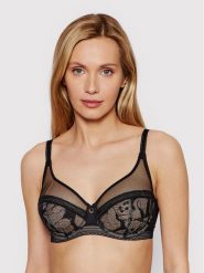 Chantelle Biustonosz z fiszbiną True Lace C11M10 Czarny. Czarne biustonosze Chantelle, bez wzorów, z syntetyku. Za 289.99 zł.