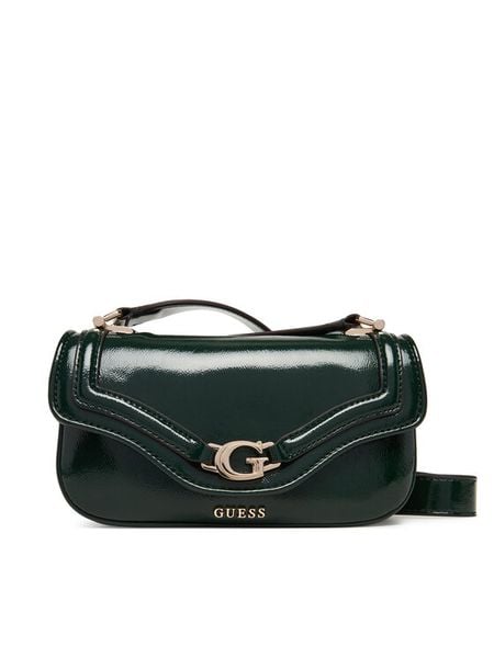 Guess Torebka Dea Mini HWTG79 93790 Zielony. Zielone listonoszki damskie Guess, z aplikacjami, ze skóry, bez dodatków. Za 309.99 zł.
