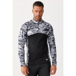 Bluza fitness męska Rough Radical North Zip szybkoschnąca. Czarne bluzy bez kaptura męskie ROUGH RADICAL, bez wzorów, sportowe, bez kołnierzyka, bez ramiączek. W wyprzedaży za 95.94 zł.