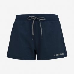 Krótkie spodenki damskie CLUB ANN. Niebieskie szorty damskie HEAD, bez wzorów, sportowe. W wyprzedaży za 101.50 zł.