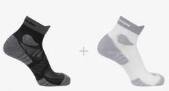 Skarpety dla biegaczy Salomon Aero Ankle 2 pary. Białe skarpetki damskie Salomon, bez wzorów, z dzianiny. Za 85.00 zł.