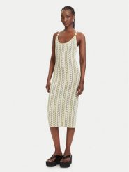 Fracomina Sukienka dzianinowa FS26SD5005K414F8 Żółty jasny Slim Fit. Żółte sukienki damskie Fracomina, xl, bez wzorów, z dzianiny, bez kołnierzyka, bez ramiączek. Za 539.99 zł.