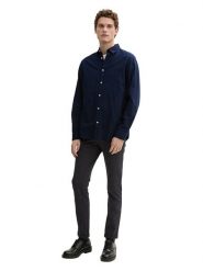 Tom Tailor Koszula - Regular fit - w kolorze granatowym rozmiar: XL. Niebieskie koszule męskie Tom Tailor, xl, bez wzorów, z bawełny, bez kołnierzyka, bez ramiączek. Za 66.00 zł.