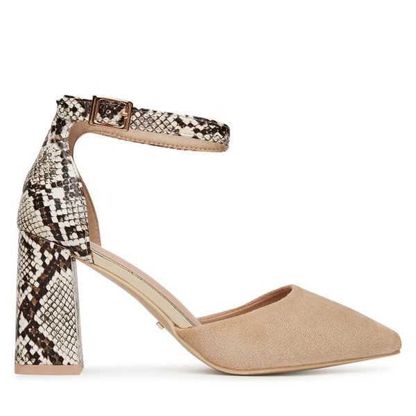 Czółenka DeeZee. Brązowe czółenka damskie DeeZee, bez wzorów, bez obcasa. Za 139.99 zł.