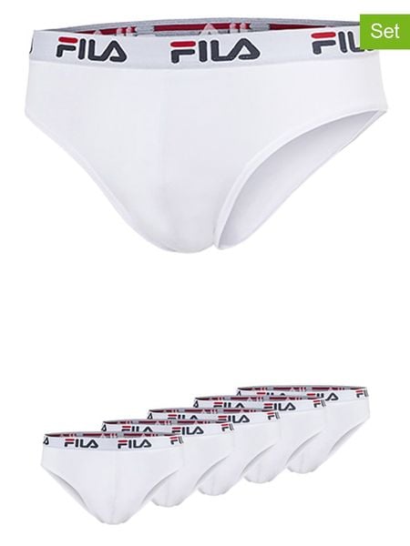 Fila Slipy (5 par) w kolorze białym rozmiar: XL. Białe slipki męskie Fila, bez wzorów. Za 112.36 zł.