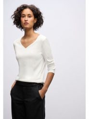 Street One Koszulka w kolorze białym rozmiar: 46. Białe t-shirty damskie Street One, bez wzorów, z bawełny, bez kołnierzyka. Za 78.28 zł.