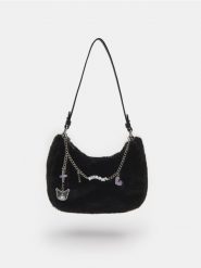 Torebka Kuromi - czarny. Czarne torebki klasyczne damskie Sinsay, bez wzorów, bez dodatków. Za 39.99 zł.