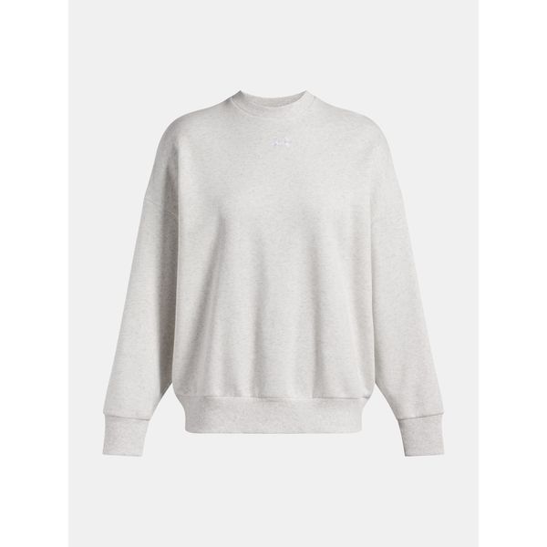 Bluza damska UA Oversized Crew 1386463-023 L. Szare bluzy bez kaptura damskie Under Armour, l, bez wzorów, bez ramiączek, bez kaptura. Za 134.70 zł.