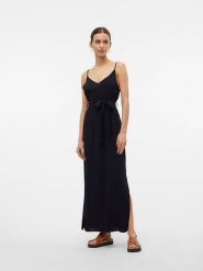 Vero Moda Sukienka w kolorze czarnym rozmiar: M. Czarne sukienki damskie Vero Moda, m, bez wzorów, z tkaniny, bez kołnierzyka, bez ramiączek, maxi. Za 87.81 zł.