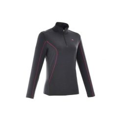 Koszulka trekkingowa Techwool 190 damska. Szare t-shirty damskie FORCLAZ, l, bez wzorów, z materiału, bez kołnierzyka. Za 169.99 zł.