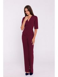 Stylove Kombinezon w kolorze bordowym rozmiar: S. Czerwone kombinezony damskie Stylove, s, bez wzorów, bez kołnierzyka, bez ramiączek. Za 224.95 zł.
