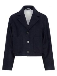 MOSS COPENHAGEN Kurtka przejściowa "Keola" w kolorze granatowym rozmiar: M/L. Niebieskie kurtki damskie MOSS COPENHAGEN, l, bez wzorów, z wełny, bez kaptura. Za 280.45 zł.