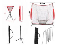 BNB-03 Zestaw siatka do ćwiczeń + koszulka baseballowa + koszyk na piłki. Białe t-shirty damskie BARNETT, m, bez wzorów, bez kołnierzyka. Za 523.60 zł.