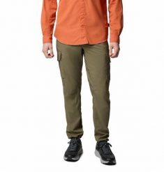 COLUMBIA Spodnie męskie Skien Valley Cargo Pant stone green-32. Zielone spodnie materiałowe męskie Columbia, bez wzorów, z elastanu. Za 234.05 zł.