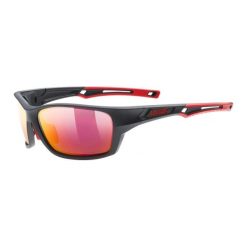 Okulary Uvex przeciwsłoneczne SportStyle 232 P Black Matt Red Polavision. Czarne okulary przeciwsłoneczne męskie Uvex, z materiału. Za 219.90 zł.