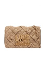 LOVE MOSCHINO Torebka JC4131PP1PL1010A Beżowy. Brązowe torebki wieczorowe Love Moschino, bez wzorów, ze skóry, wizytowe, bez kołnierzyka, bez ramiączek. Za 839.99 zł.