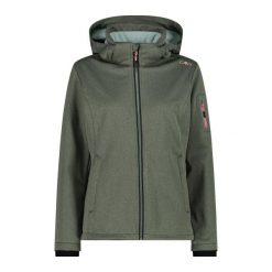 Damska kurtka turystyczna z kapturem CMP. Brązowe kurtki damskie CMP, bez wzorów, z softshellu, z kapturem. Za 382.50 zł.