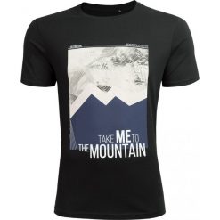 T-shirt męski TSM626 - głęboka czerń - Outhorn. T-shirty męskie Outhorn, m, bez wzorów, z bawełny, bez kołnierzyka. W wyprzedaży za 29.99 zł.