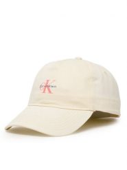 Calvin Klein Czapka z daszkiem LV04K5027G Beżowy. Brązowe czapki z daszkiem damskie CALVIN KLEIN, bez wzorów, z bawełny. Za 109.99 zł.