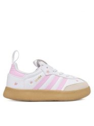 Adidas Sneakersy Samba Quickon KK0457 Biały. Białe buty sportowe dziewczęce Adidas, bez wzorów, ze skóry, bez zapięcia. Za 239.99 zł.