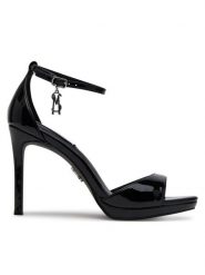 Steve Madden Sandały Evers Heeled s SM11003574 Czarny. Czarne sandały damskie Steve Madden, bez wzorów, ze skóry, bez obcasa, na szpilce. Za 399.99 zł.