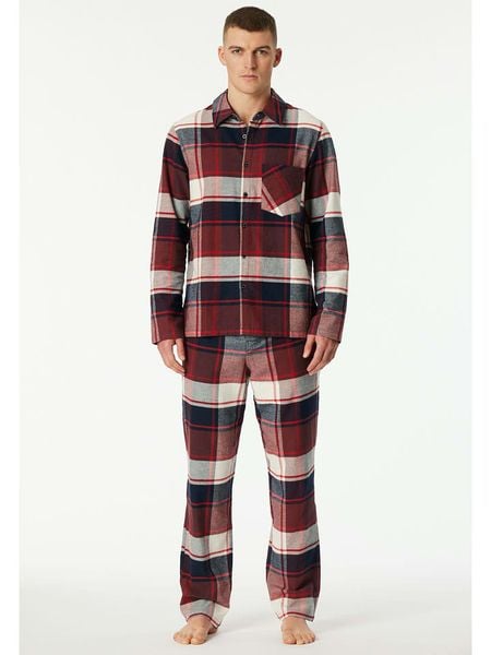 Schiesser Piżama w kolorze czerwonym rozmiar: 56. Czerwone piżamy męskie Schiesser, bez wzorów, z bawełny, bez ramiączek. Za 208.99 zł.