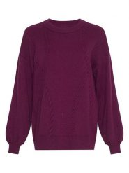 MOSS COPENHAGEN Sweter w kolorze fioletowym rozmiar: M/L. Różowe swetry klasyczne damskie MOSS COPENHAGEN, l, bez kołnierzyka. Za 210.81 zł.