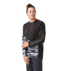 Bluza rowerowa męska Smartwool Mountain Bike LS Jersey. Zielone bluzy bez kaptura męskie Smartwool, bez wzorów, z jersey, sportowe, bez kołnierzyka, bez ramiączek. Za 134.99 zł.