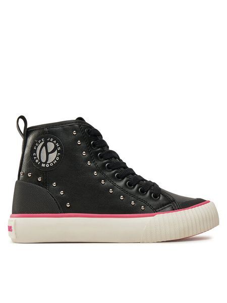 Pepe Jeans Sneakersy PGS30610 Czarny. Czarne buty sportowe dziewczęce Pepe Jeans, bez wzorów, z jeansu, bez zapięcia. Za 209.99 zł.