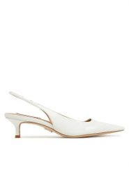 Steve Madden Czółenka Kari SM11003377 Biały. Białe czółenka damskie Steve Madden, bez wzorów, ze skóry, bez obcasa. Za 279.99 zł.