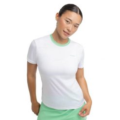 Damska koszulka techniczna do gry w padla z krótkim rękawem Padel Siroko Pesar. Białe bluzki damskie SIROKO, bez wzorów, z tkaniny, bez kołnierzyka. Za 105.00 zł.