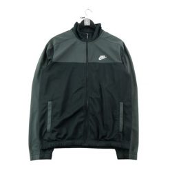 Second life - Kurtka dresowa Męska Czarna - Jak nowy. Czarne kurtki męskie Nike, l, bez wzorów, z dresówki, eleganckie, bez kaptura. Za 186.06 zł.