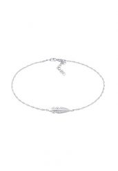 Elli Damska bransoletka na kostkę piórko symbol boho w srebrze próby 925 Sterling Silver Bransoletki na nogę 1 ct Damski. Szare bransoletki damskie Elli, srebrne. Za 152.14 zł.