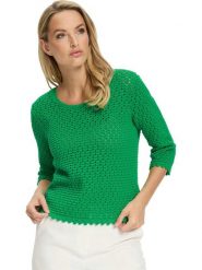 Heine Sweter w kolorze zielonym rozmiar: 42. Zielone swetry klasyczne damskie Heine, z bawełny, bez kołnierzyka. Za 60.95 zł.