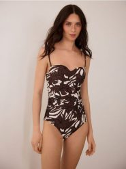 Jednoczęściowy strój plażowy - mahoniowy. Brązowe stroje jednoczęściowe damskie Reserved, bez wzorów. Za 139.99 zł.