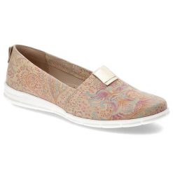 Beżowe Półbuty Pollonus Wygodne Skórzane Obuwie. Brązowe półbuty damskie Pollonus, bez wzorów, z nubiku, eleganckie, bez obcasa, na platformie. Za 199.00 zł.