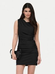 ONLY Sukienka codzienna Lamber 15374633 Czarny Regular Fit. Czarne sukienki damskie Only, na co dzień, m, bez wzorów, z syntetyku, bez kołnierzyka, bez ramiączek, proste. Za 139.99 zł.
