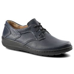 Półbuty damskie Helios, skóra naturalna sznurowane i na płaskiej podeszwie, granatowe, 715-2. Niebieskie półbuty damskie Helios, bez wzorów, ze skóry, klasyczne, bez obcasa, na płaskiej podeszwie. Za 205.00 zł.