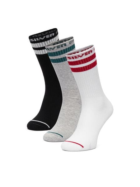 Quiksilver Skarpety długie CEO_BR_QUIK_2040_W_AW25 (3 PACK) Kolorowy. Skarpetki damskie Quiksilver, bez wzorów, z bawełny. Za 39.99 zł.