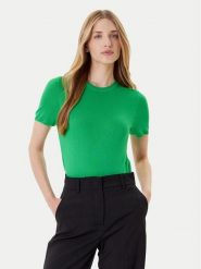 Calvin Klein Sweter LV044A307G Zielony Regular Fit. Zielone swetry klasyczne damskie CALVIN KLEIN, l, z wiskozy, bez kołnierzyka. Za 239.99 zł.