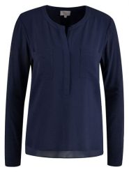 Milano Italy Bluzka w kolorze granatowym rozmiar: L. Niebieskie bluzki damskie Milano Italy, l, bez wzorów, z wiskozy, bez kołnierzyka, bez ramiączek. Za 126.99 zł.