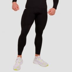 Legginsy męskie fitness kompresyjne czarne High. Czarne spodnie sportowe męskie GYMBEAM, z elastanu. Za 114.90 zł.