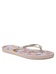 Jenny Fairy Japonki SS22-125DSTC Beżowy. Brązowe klapki damskie Jenny Fairy, bez wzorów, z syntetyku, bez obcasa. Za 47.99 zł.