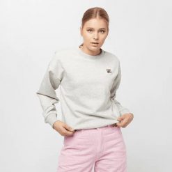 Damska bluza Fila Women Suzanna Crew Sweat 687456-B13. Szare bluzy bez kaptura damskie Fila, xs, bez wzorów, z bawełny, bez ramiączek, długie, bez kaptura. Za 89.00 zł.