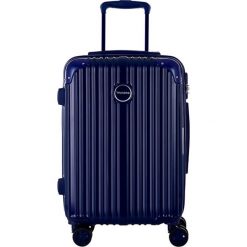 Walizka w kolorze granatowym - 44 l. Niebieskie walizki Bestseller Luggage, bez wzorów, z materiału. W wyprzedaży za 189.95 zł.