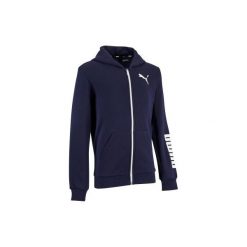 Bluza na zamek z kapturem. Niebieskie bluzy z kapturem męskie Puma, z bawełny. Za 79.99 zł.
