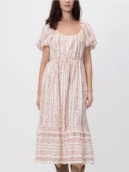 Sukienka maxi - wielobarwny. Sukienki damskie Reserved, l, bez wzorów, z bawełny, bez kołnierzyka, bez ramiączek, maxi. Za 199.99 zł.