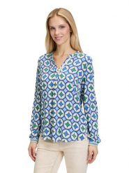 CARTOON Bluzka w kolorze niebieskim rozmiar: 34. Niebieskie bluzki damskie Cartoon, bez wzorów, z wiskozy, bez kołnierzyka, bez ramiączek. Za 74.99 zł.