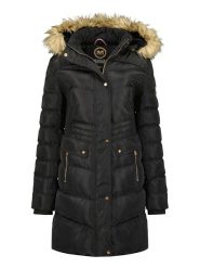 Maison Montaigne Parka "Badomai" w kolorze czarnym rozmiar: XL. Czarne parki damskie Maison Montaigne, xl, z aplikacjami, ze skóry. Za 239.99 zł.