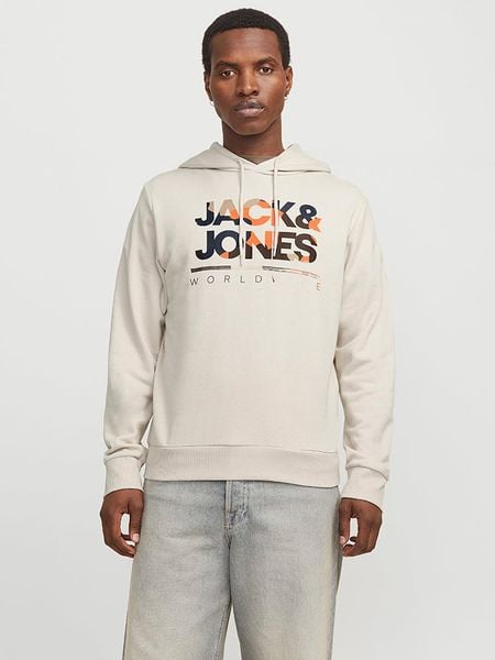Jack & Jones Bluza "Luke" w kolorze kremowym rozmiar: XL. Brązowe bluzy z kapturem męskie Jack & Jones, xl. Za 100.52 zł.